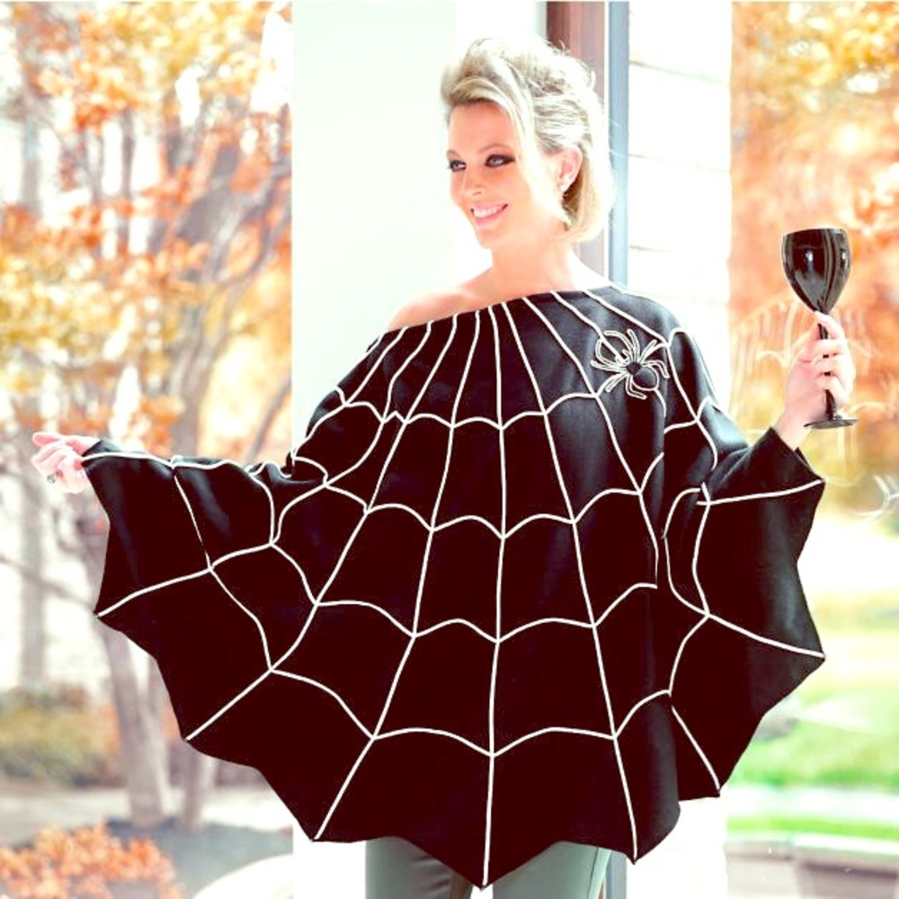 Spider Web Poncho NWOT